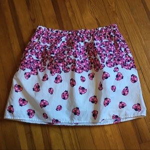 Lilly Pulitzer Ladybug Elastic Waist Skirt size L